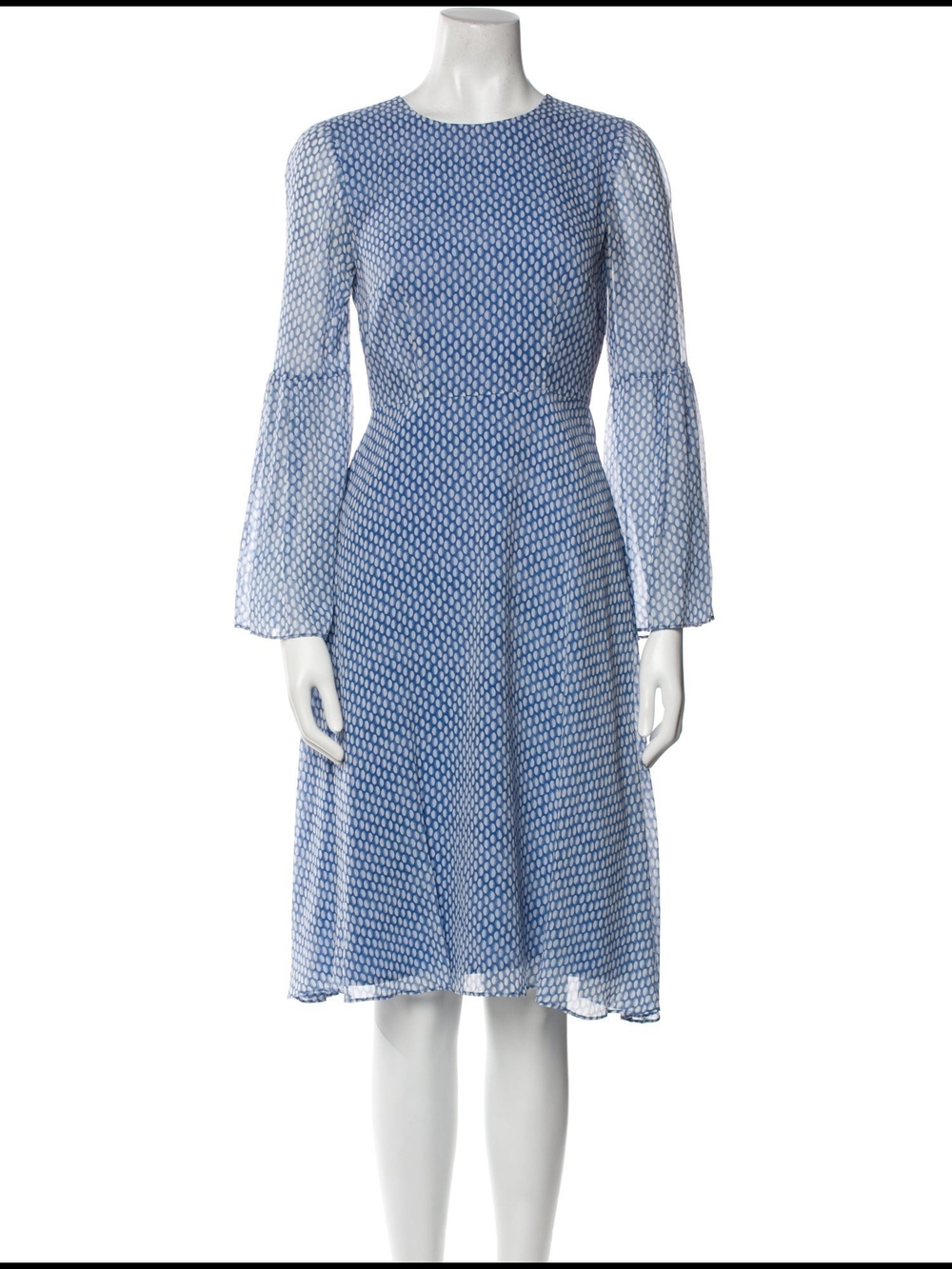 LK Bennett Silk Light Blue Abbie Dress
